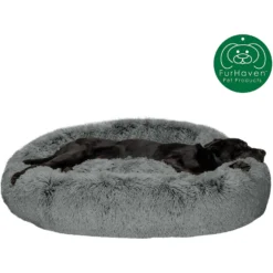 FurHaven Calming Cuddler Long Fur Donut Bolster Dog Bed -ROYAL CANIN Shop 330967 PT3. AC SS1800 V1635454607