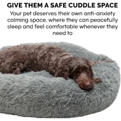 FurHaven Calming Cuddler Long Fur Donut Bolster Dog Bed -ROYAL CANIN Shop 330967 PT6. AC SS1800 V1635479177