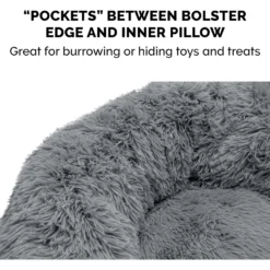 FurHaven Calming Cuddler Long Fur Donut Bolster Dog Bed -ROYAL CANIN Shop 330967 PT8. AC SS1800 V1635454588