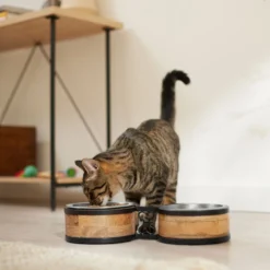 Frisco Premium Elevated Bone Design Stainless Steel Double Diner Dog & Cat Bowl -ROYAL CANIN Shop 331499 PT3. AC SS1800 V1657656892