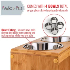Pawfect Pets Elevated Feeder Raised Dog Bowl Stand With Four Stainless Steel Bowls, Large, 12-in -ROYAL CANIN Shop 333590 PT2. AC SS1800 V1634075173