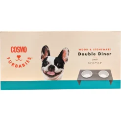 Cosmo Furbabies Double Dog & Cat Diner, Gray -ROYAL CANIN Shop 341993 PT2. AC SS1800 V1636063897