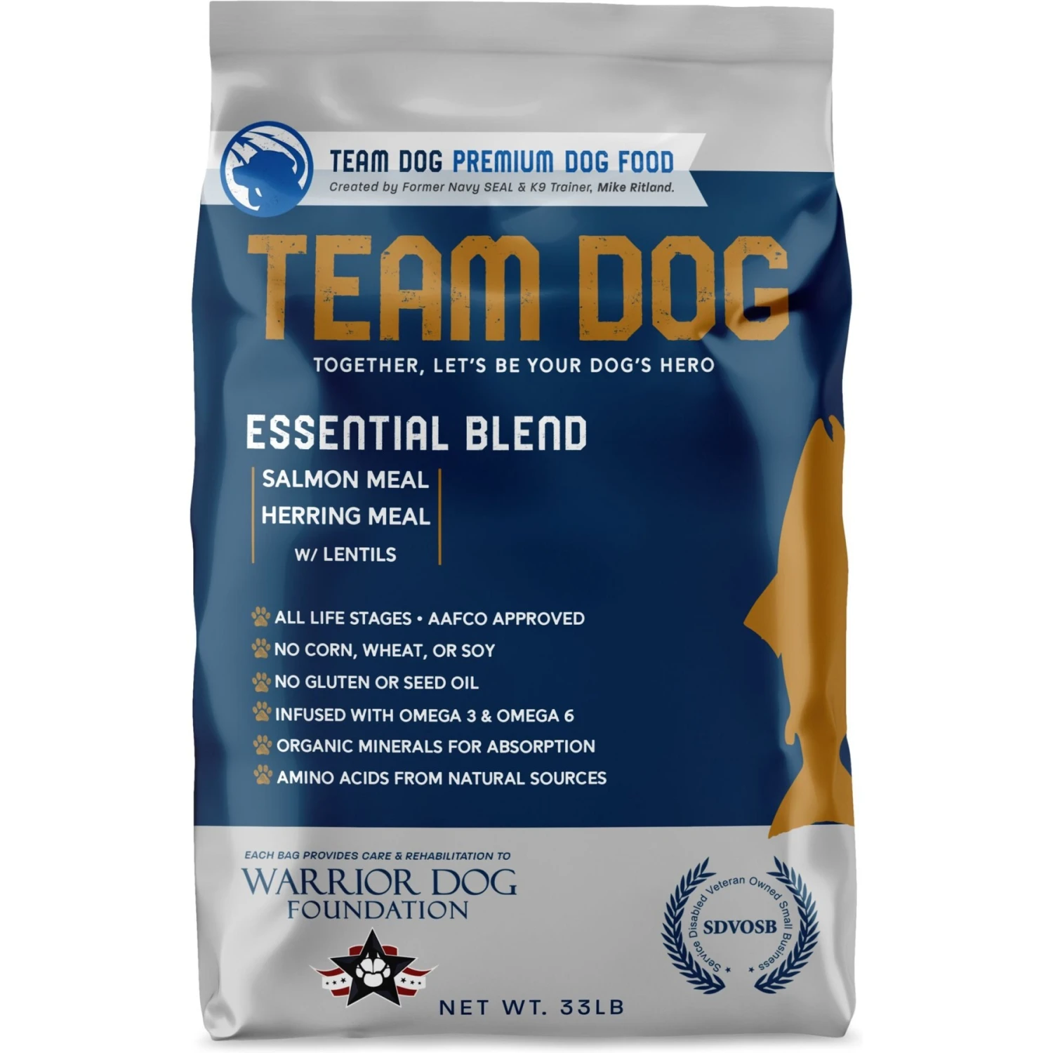 Team Dog Salmon Meal & Herring Meal 26/20 Essential Blend Premium Dry Dog Food, 33-lb Bag 1 Team Dog Salmon Meal & Herring Meal 26/20 Essential Blend Premium Dry Dog Food, 33-lb Bag
