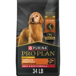 Purina Pro Plan 7+ Complete Essentials Shredded Blend Beef & Rice Formula High Protein Dog Food