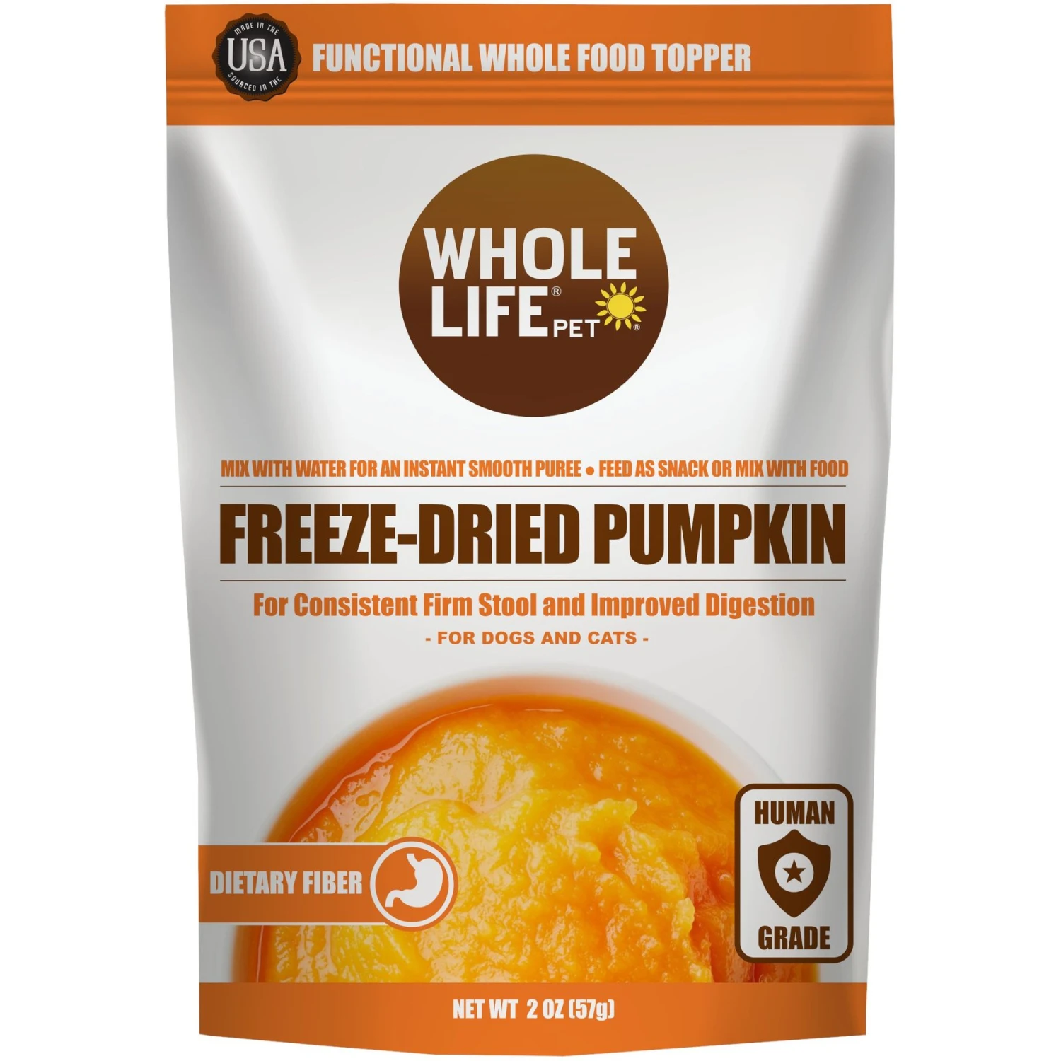 Whole Life Natural Solutions Pumpkin Powder Dog & Cat Freeze-Dried Treats, 2-oz Bag 1 Whole Life Natural Solutions Pumpkin Powder Dog & Cat Freeze-Dried Treats, 2-oz Bag