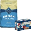 Blue Buffalo Delectables Chicken & Beef Dinner Variety Pack Grain-Free Wet Dog Food Topper, 3-oz Pouches, Case Of 12 & Blue Buffalo Freedom Adult Chicken Recipe Grain-Free Dry Dog Food