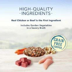 Blue Buffalo Delectables Chicken & Beef Dinner Variety Pack Grain-Free Wet Dog Food Topper, 3-oz Pouches, Case Of 12 & Blue Buffalo Freedom Adult Chicken Recipe Grain-Free Dry Dog Food -ROYAL CANIN Shop 356862 PT4. AC SS1800 V1640897809