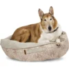 Bark And Slumber Round Cloud Bolster Dog Bed With Removable Cover