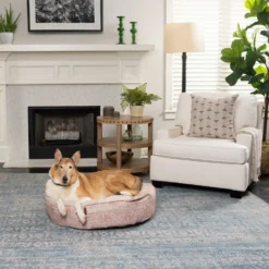 Bark And Slumber Round Cloud Bolster Dog Bed With Removable Cover -ROYAL CANIN Shop 361271 PT2. AC SS1800 V1645485558