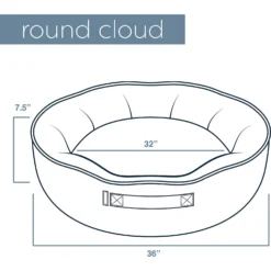 Bark And Slumber Round Cloud Bolster Dog Bed With Removable Cover -ROYAL CANIN Shop 361271 PT4. AC SS1800 V1645496608