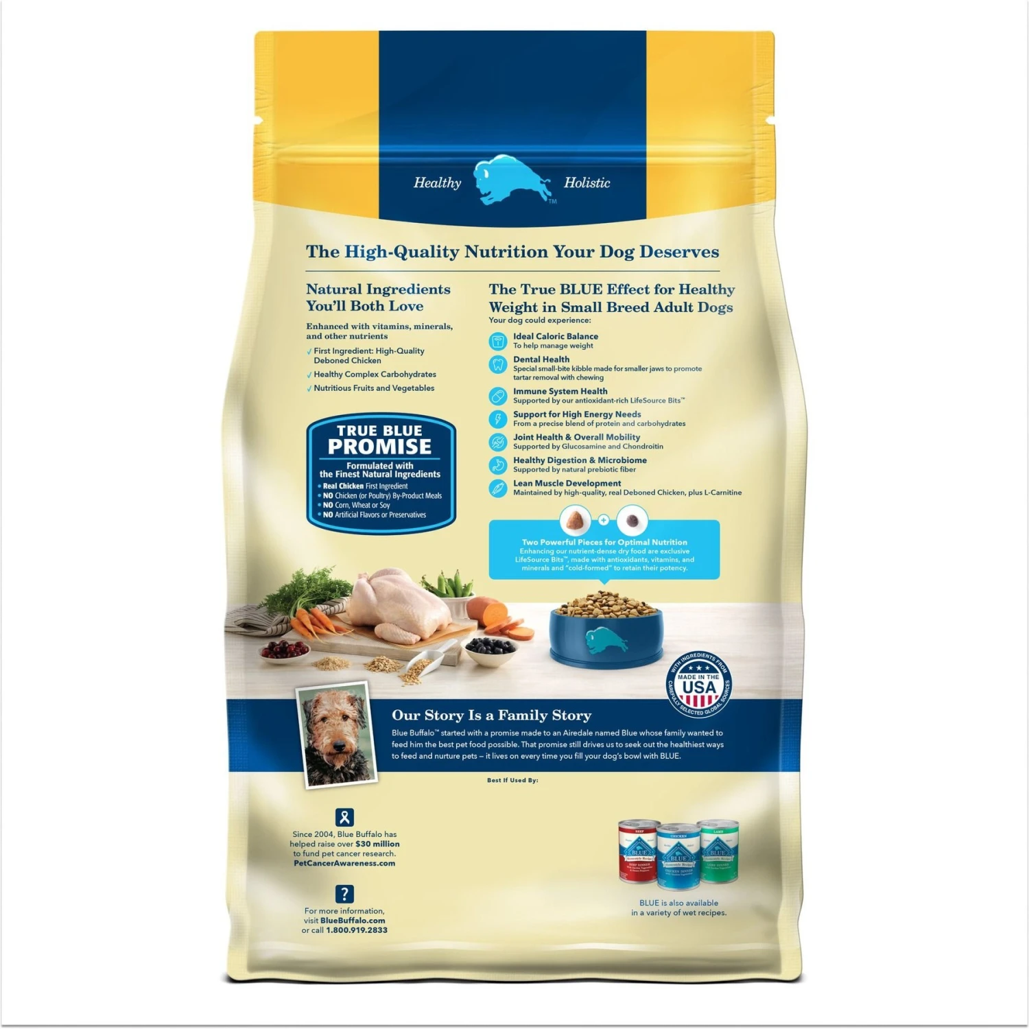 Blue Buffalo Life Protection Formula Small Breed Healthy Weight Adult Chicken & Brown Rice Recipe Dry Dog Food 2 Blue Buffalo Life Protection Formula Small Breed Healthy Weight Adult Chicken & Brown Rice Recipe Dry Dog Food - Image 2