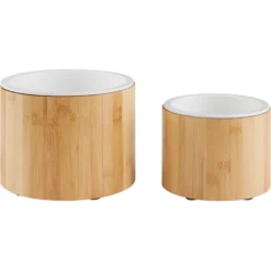 Frisco Elevated Non-Skid Bamboo Melamine Dog Bowl With Bamboo Stand -ROYAL CANIN Shop 363391 PT5. AC SS1800 V1657657268
