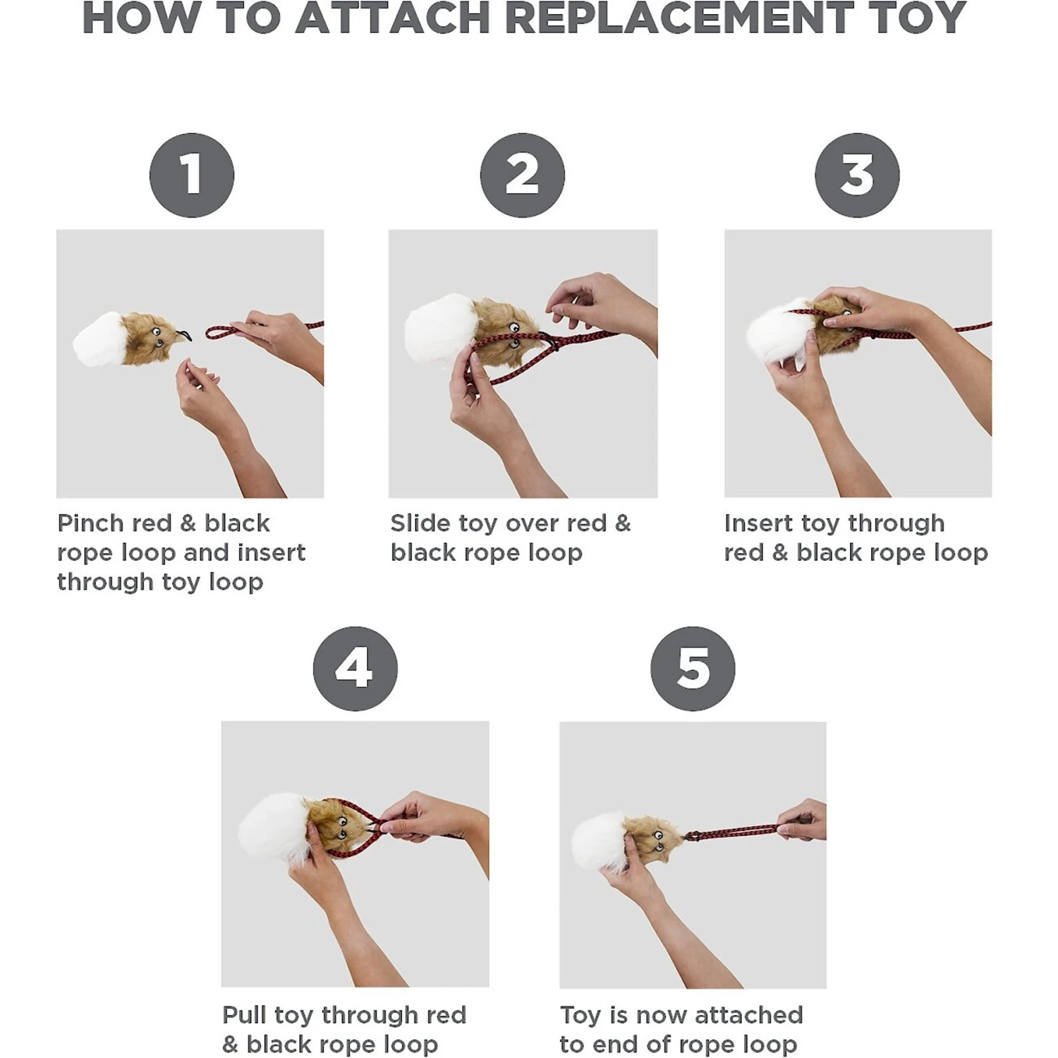 Outward Hound Fox Tail Teaser Wand Dog Toy Replacement Lure 5 Outward Hound Fox Tail Teaser Wand Dog Toy Replacement Lure - Image 5