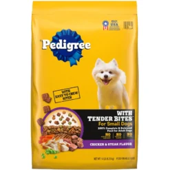 Pedigree Tender Bites Complete Nutrition Chicken & Steak Flavor Small Breed Adult Dry Dog Food
