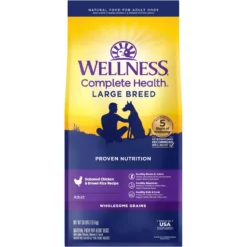 Wellness Large Breed Complete Health Adult Deboned Chicken & Brown Rice Recipe Dry Dog Food