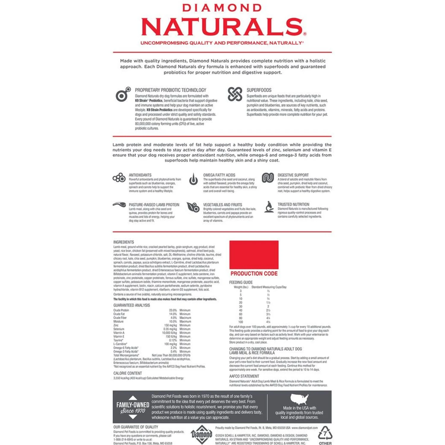 Diamond Naturals Lamb Meal & Rice Formula Adult Dry Dog Food 2 Diamond Naturals Lamb Meal & Rice Formula Adult Dry Dog Food - Image 2
