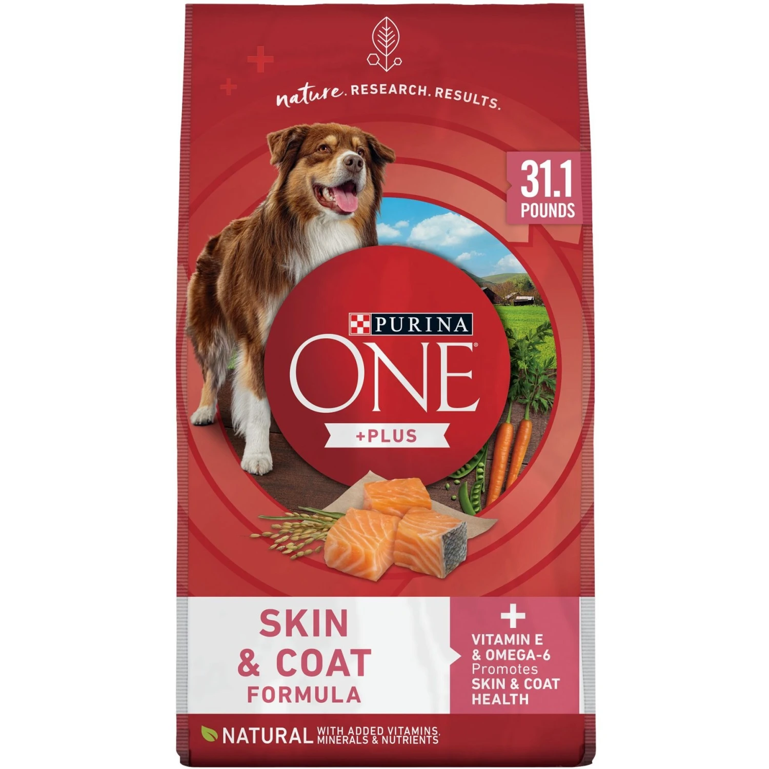 Purina ONE +Plus Adult Skin & Coat Formula Dry Dog Food 1 Purina ONE +Plus Adult Skin & Coat Formula Dry Dog Food