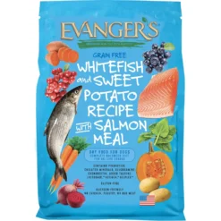 Evanger's Grain-Free Whitefish & Sweet Potato Recipe With Salmon Meal Dry Dog Food
