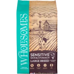 Wholesomes Sensitive Skin & Stomach Large Breed Salmon Dry Dog Food, 30-lb Bag