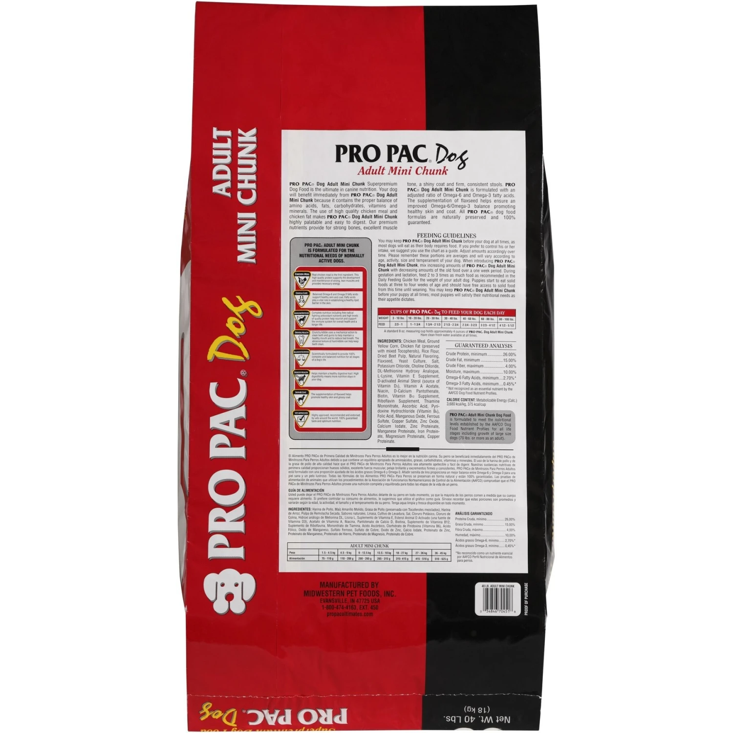 Pro Pac Adult Mini Chunk Chicken Flavored Dry Dog Food, 40-lb Bag 2 Pro Pac Adult Mini Chunk Chicken Flavored Dry Dog Food, 40-lb Bag - Image 2