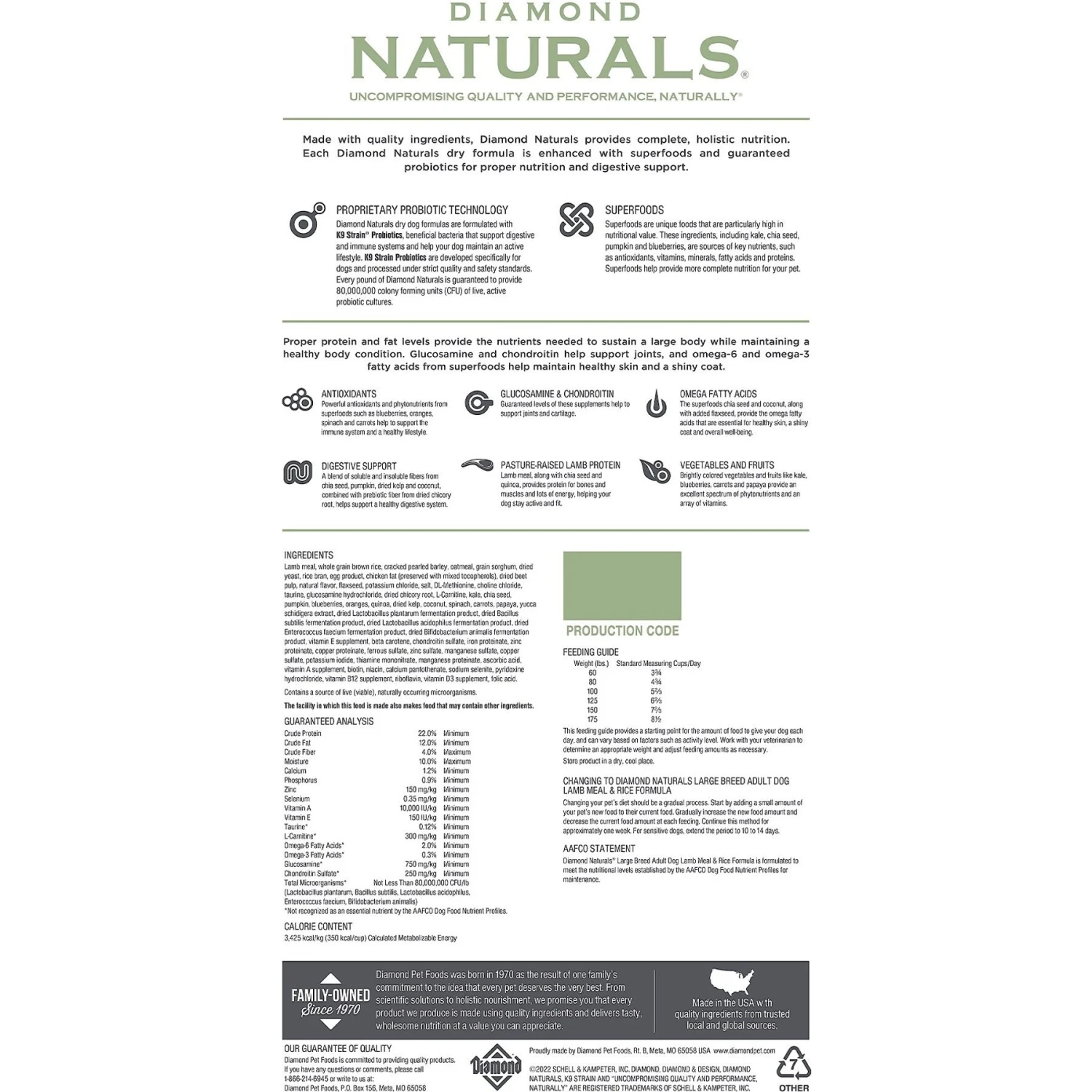 Diamond Naturals Large Breed Adult Lamb Meal & Rice Formula Dry Dog Food 2 Diamond Naturals Large Breed Adult Lamb Meal & Rice Formula Dry Dog Food - Image 2