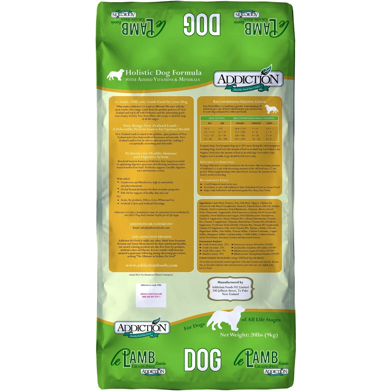 Addiction Grain-Free Le Lamb Dry Dog Food 2 Addiction Grain-Free Le Lamb Dry Dog Food - Image 2