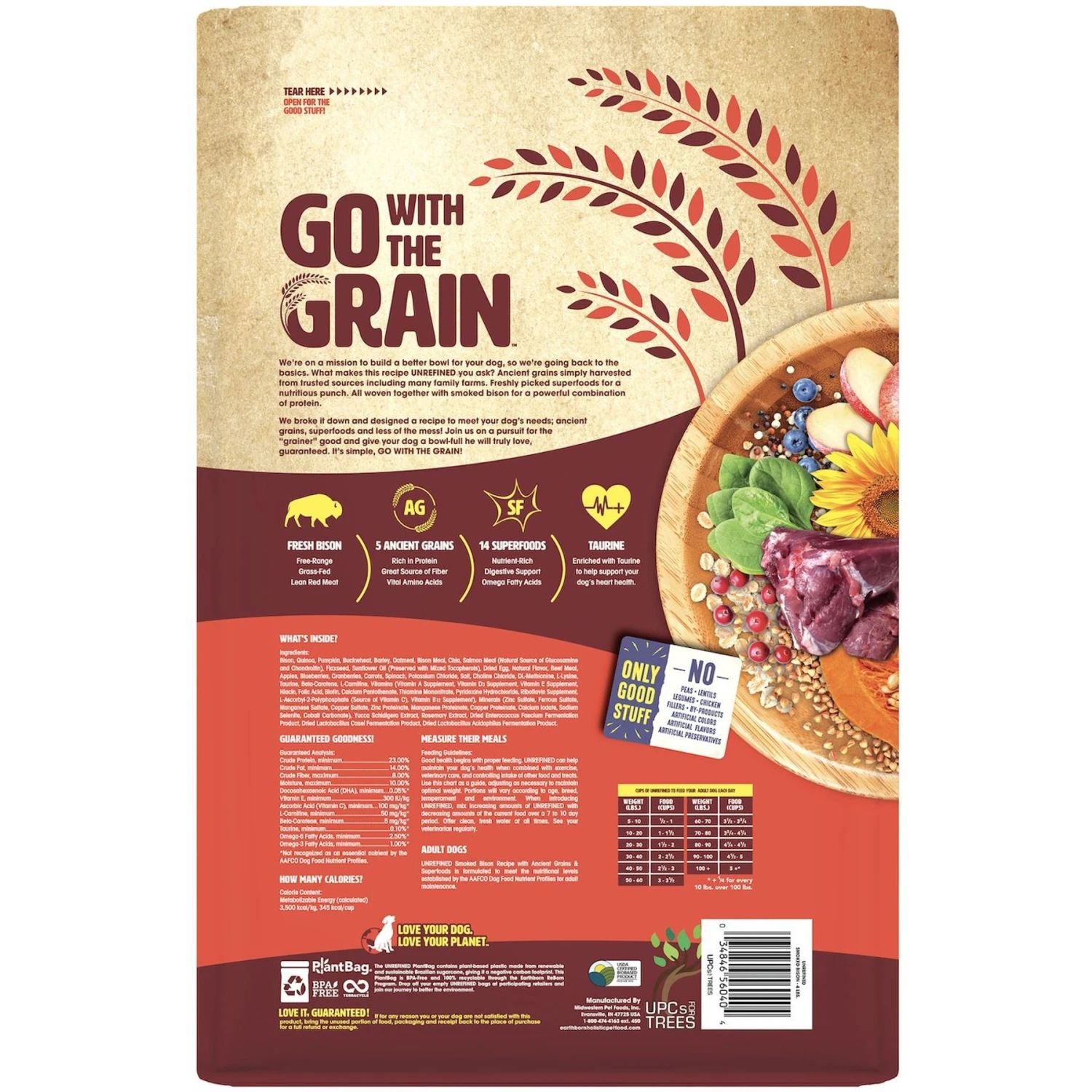 Earthborn Holistic Unrefined Smoked Bison With Ancient Grains & Superfoods Dog Dry Food 2 Earthborn Holistic Unrefined Smoked Bison With Ancient Grains & Superfoods Dog Dry Food - Image 2