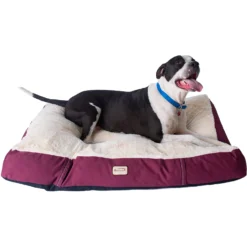 Armarkat Dog Pillow Bed With Removable Cover, Burgundy/Ivory -ROYAL CANIN Shop 70147 PT2. AC SS1800 V1628110292
