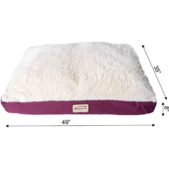 Armarkat Dog Pillow Bed With Removable Cover, Burgundy/Ivory -ROYAL CANIN Shop 70147 PT8. AC SS1800 V1628109395