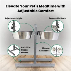 Iconic Pet Adjustable Stainless Steel Elevated Dog Bowl, H Design 13 Iconic Pet Adjustable Stainless Steel Elevated Dog Bowl, H Design -ROYAL CANIN Shop 701886 PT4. AC SS1800 V1668110955
