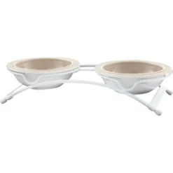 PetRageous Designs Toftee's Paws Double Diner Elevated Pet Bowls