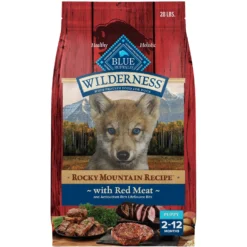 Blue Buffalo Wilderness Rocky Mountain Recipe Puppy High Protein Natural Red Meat & Grain Dry Dog Food