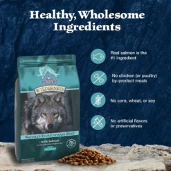 Blue Buffalo Wilderness Large Breed Adult High Protein Natural Salmon & Wholesome Grains Dry Dog Food, 28-lb Bag -ROYAL CANIN Shop 735518 PT5. AC SS1800 V1694547713