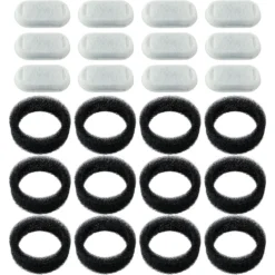 Pet Standard PETLIBRO Model PLWF003 Stainless Steel Pet Water Fountain Replacement Filter & Replacement Pre-Filter Sponges, 67-oz, 12-pack