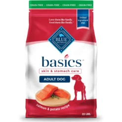 Blue Buffalo Basics Skin & Stomach Care Grain-Free Formula Salmon & Potato Recipe Adult Dry Dog Food