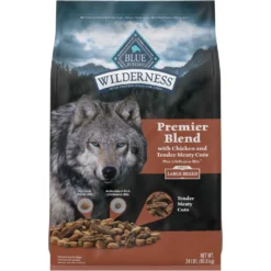 Featured Products 19 Blue Buffalo Blue Wilderness Premier Blend With Meaty Cuts Chicken Large Breed Adult Dry Dog Food, 24-lb Bag