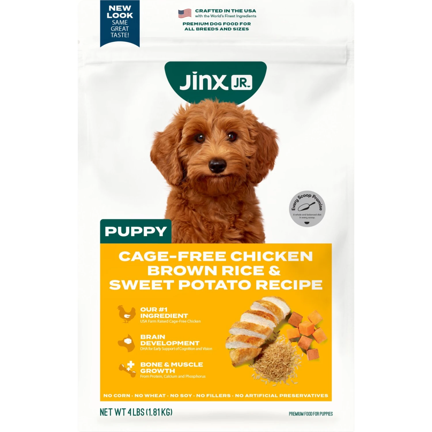 Jinx Jr Whole Grain Chicken Recipe Natural Dry Puppy Food, 4-lb Bag 1 Jinx Jr Whole Grain Chicken Recipe Natural Dry Puppy Food, 4-lb Bag