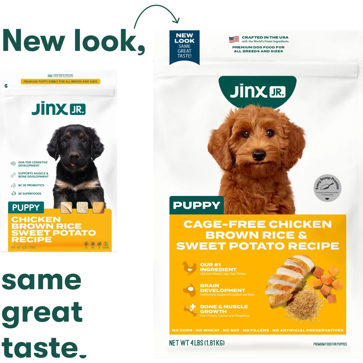 Jinx Jr Whole Grain Chicken Recipe Natural Dry Puppy Food, 4-lb Bag 2 Jinx Jr Whole Grain Chicken Recipe Natural Dry Puppy Food, 4-lb Bag - Image 2