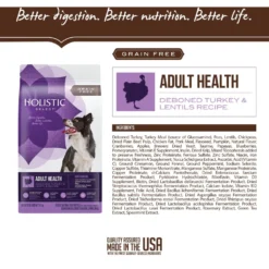 Holistic Select Adult Health Grain-Free Deboned Turkey & Lentils Recipe Dry Dog Food -ROYAL CANIN Shop 76657 PT3. AC SS1800 V1510776780