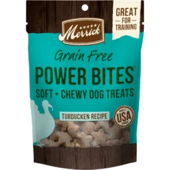 Merrick Power Bites Turducken Recipe Grain-Free Soft & Chewy Dog Treats
