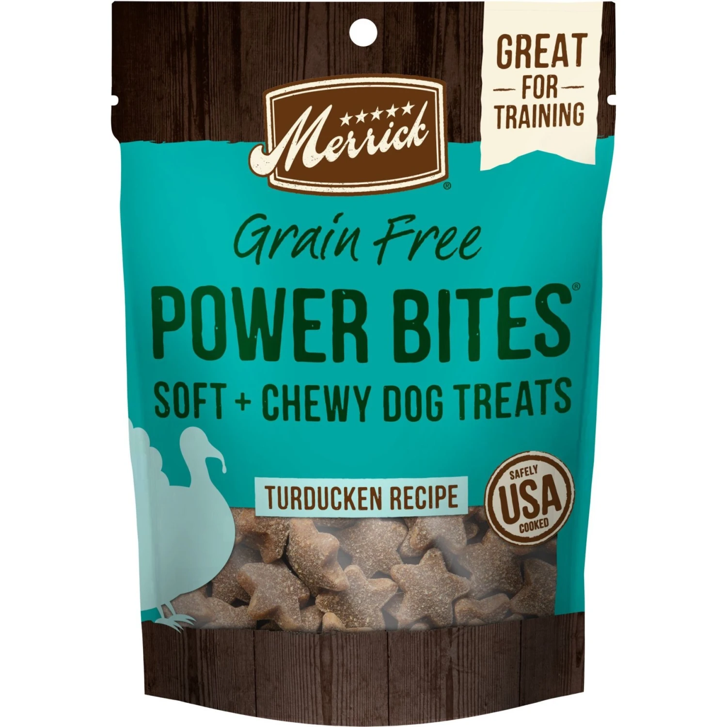 Merrick Power Bites Turducken Recipe Grain-Free Soft & Chewy Dog Treats 1 Merrick Power Bites Turducken Recipe Grain-Free Soft & Chewy Dog Treats