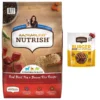 Rachael Ray Nutrish Real Beef, Pea, & Brown Rice Recipe Dry Dog Food & Rachael Ray Nutrish Burger Bites, Beef Burger With Bison Grain-Free Dog Treats