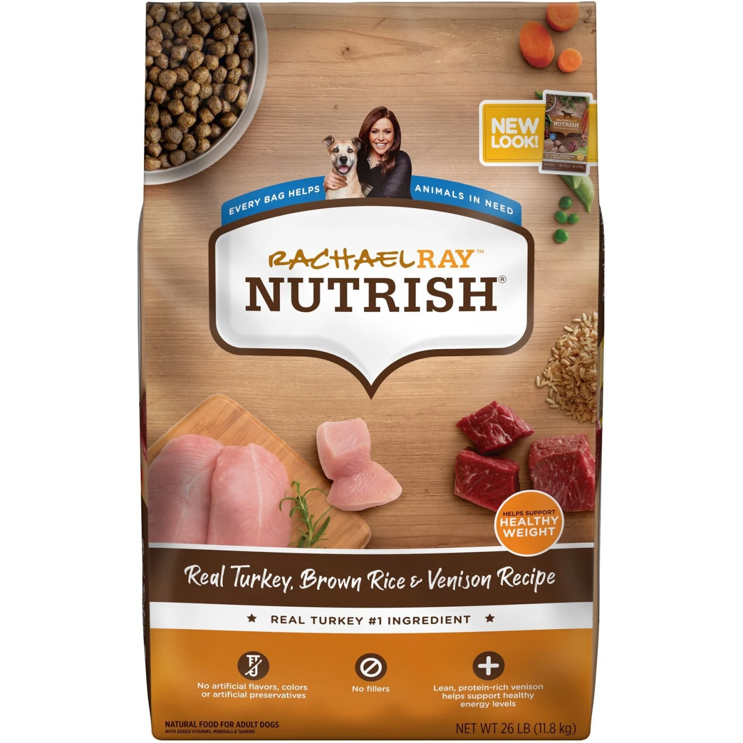 Rachael Ray Nutrish Real Turkey, Brown Rice & Venison Recipe Health Weight Dry Dog Food & Rachael Ray Nutrish Savory Roasters Roasted Chicken Grain-Free Recipe Dog Treats 2 Rachael Ray Nutrish Real Turkey, Brown Rice & Venison Recipe Health Weight Dry Dog Food & Rachael Ray Nutrish Savory Roasters Roasted Chicken Grain-Free Recipe Dog Treats - Image 2
