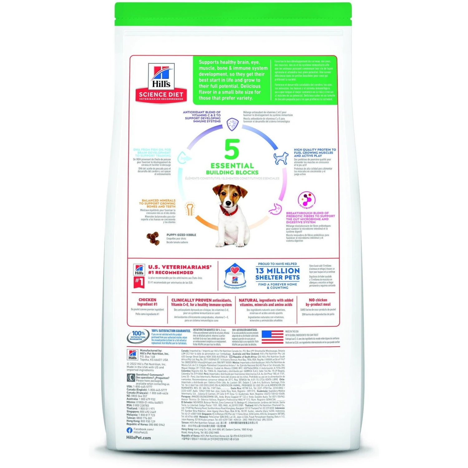 Hill's Science Diet Puppy Small Bites Chicken & Brown Rice Recipe Dry Dog Food 2 Hill's Science Diet Puppy Small Bites Chicken & Brown Rice Recipe Dry Dog Food - Image 2