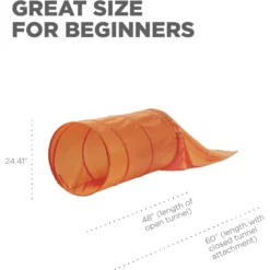 Outward Hound Zip & Zoom Closed Tunnel Chute Attachment With Metal Stakes Dog Agility Kit, Orange -ROYAL CANIN Shop 786494 PT3. AC SS1800 V1682619535