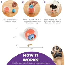 Outward Hound Dog Rumble Puzzle Ball Puzzle & Treat Maze Interactive Dog Toy, Orange -ROYAL CANIN Shop 786558 PT2. AC SS1800 V1694439606