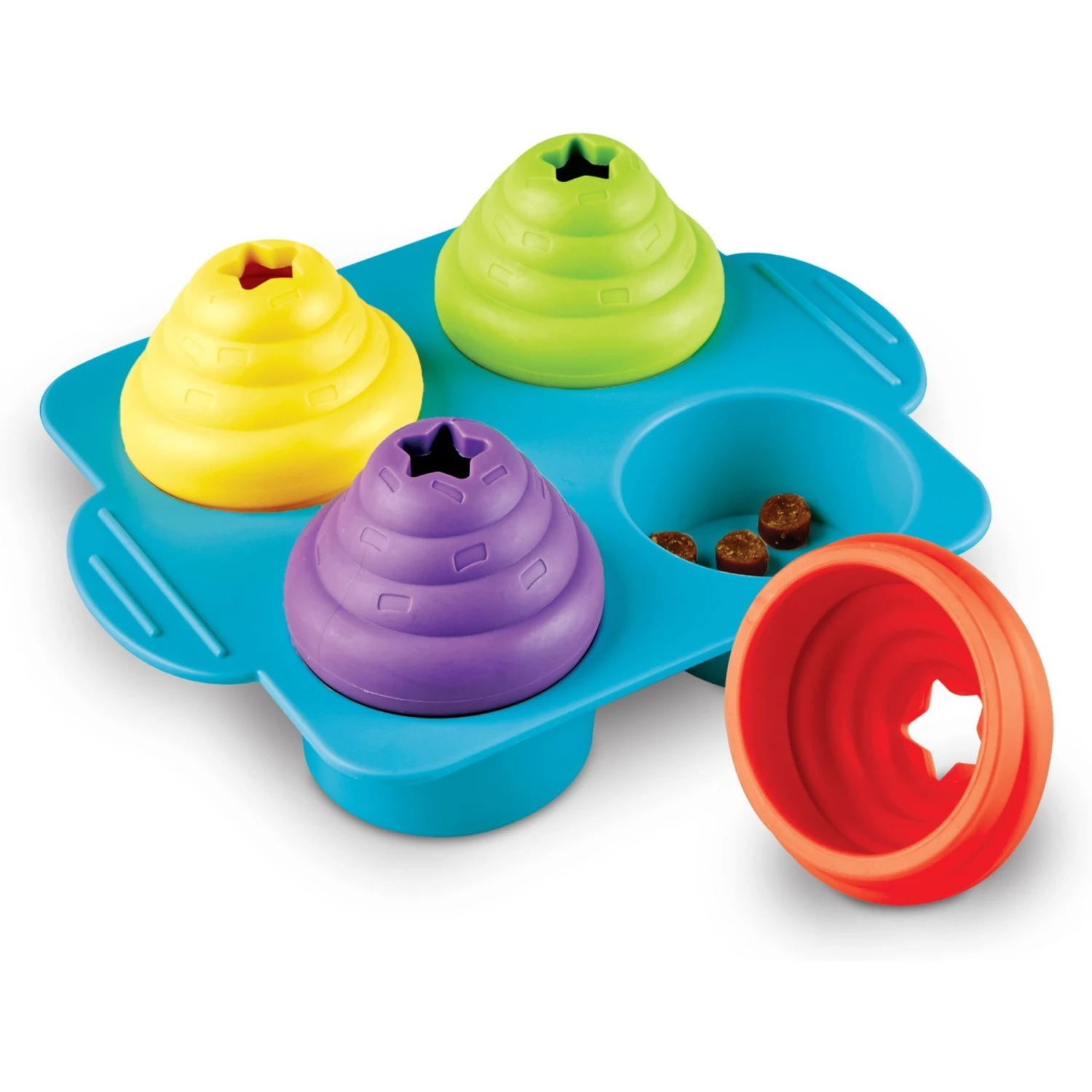 Brightkins Cupcake Party! Puzzle Treat Dog Toy 1 Brightkins Cupcake Party! Puzzle Treat Dog Toy