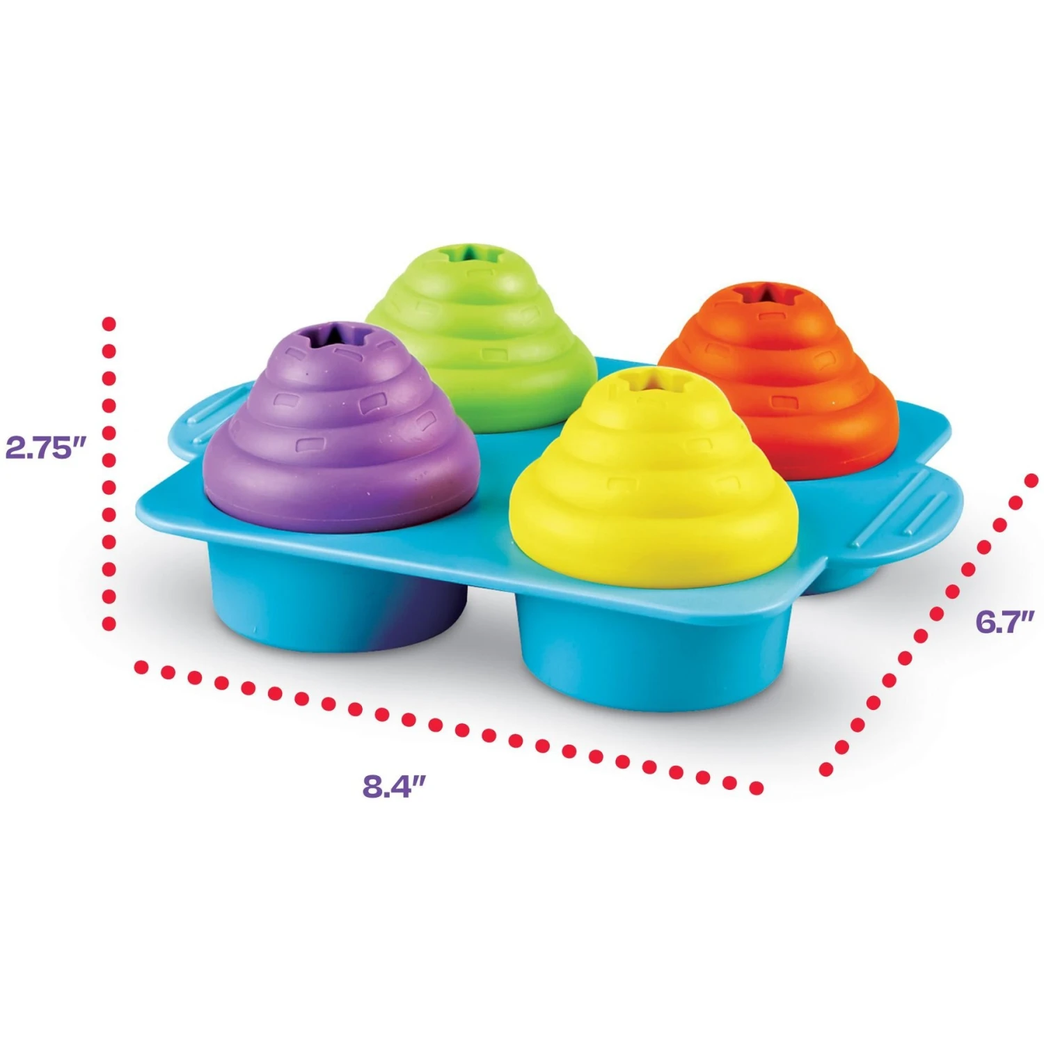 Brightkins Cupcake Party! Puzzle Treat Dog Toy 2 Brightkins Cupcake Party! Puzzle Treat Dog Toy - Image 2