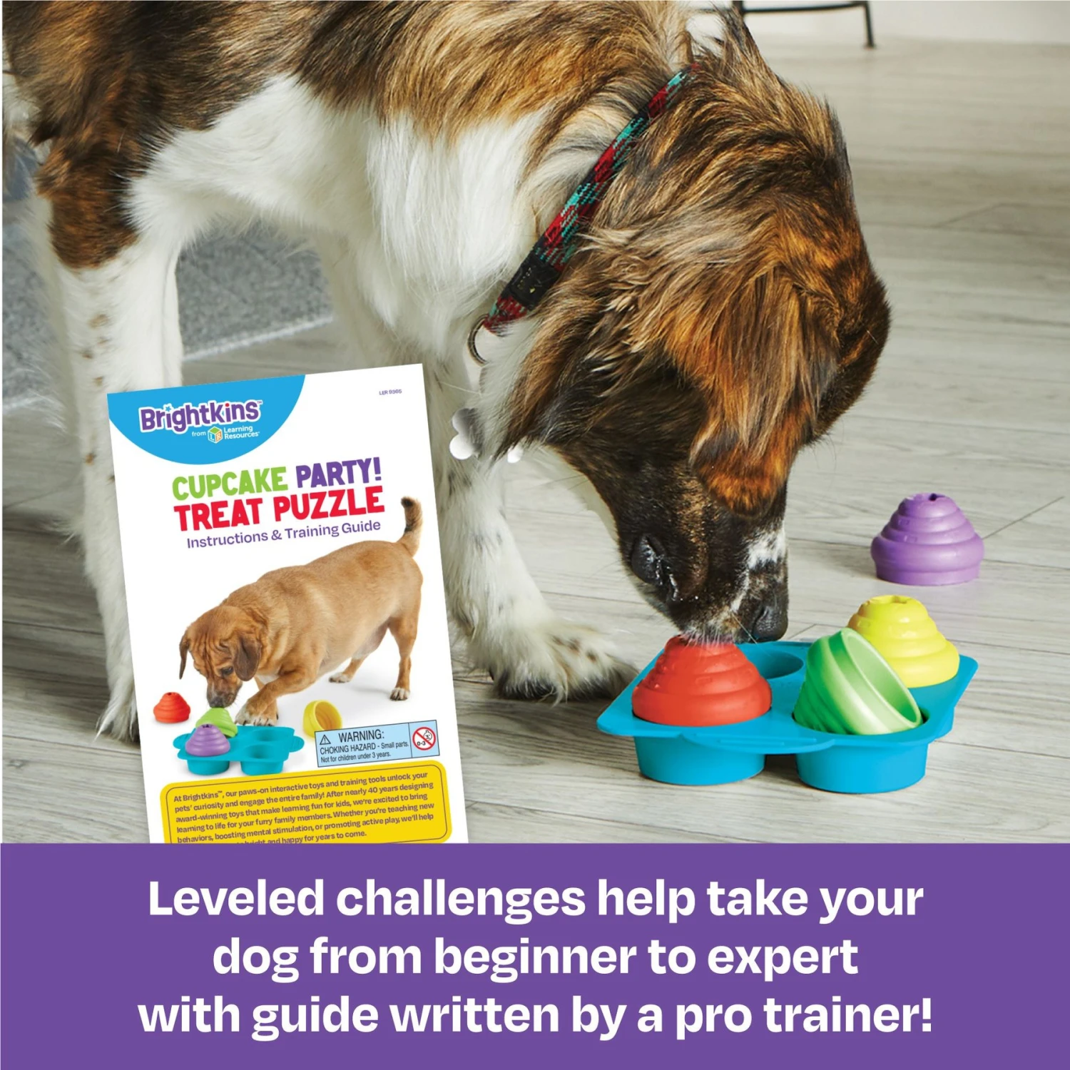 Brightkins Cupcake Party! Puzzle Treat Dog Toy 3 Brightkins Cupcake Party! Puzzle Treat Dog Toy - Image 3