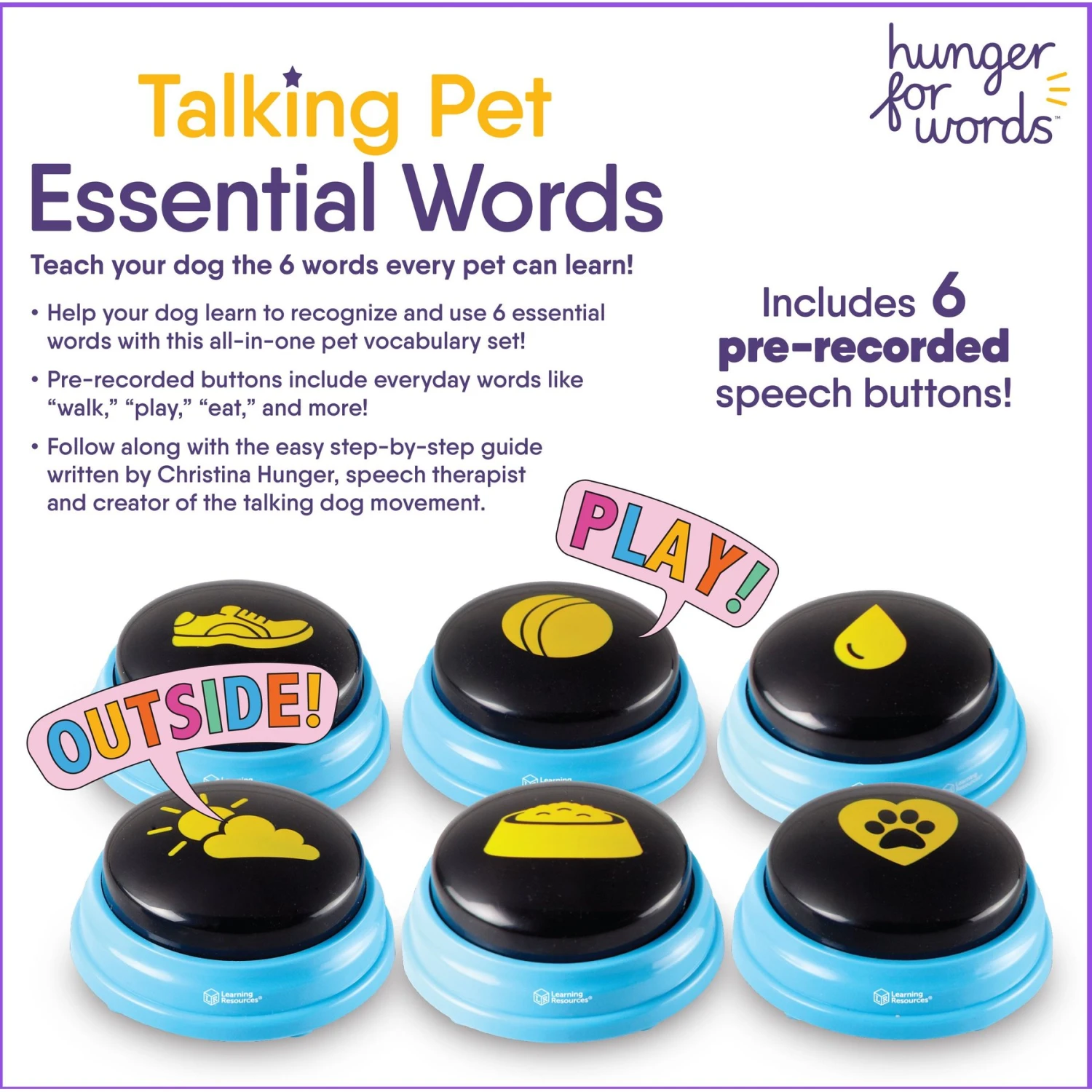 Hunger For Words Talking Pet Essential Words Dog Toy 4 Hunger For Words Talking Pet Essential Words Dog Toy - Image 4